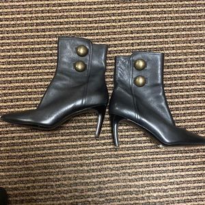 Via Spiga black button boots